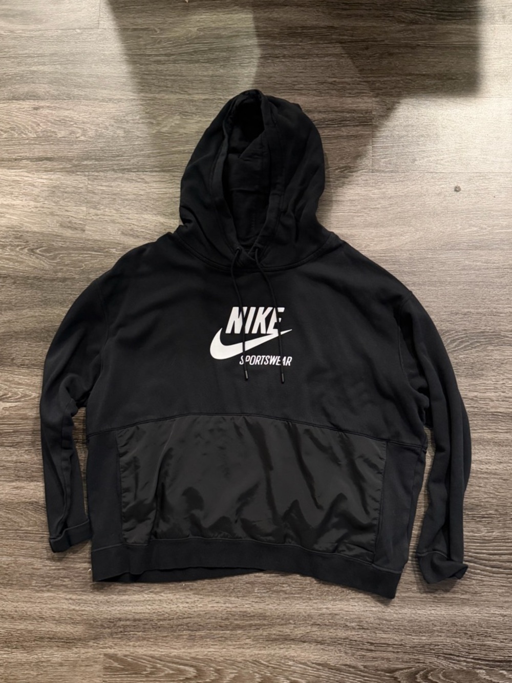 Nike Black Hoodie with White Logo